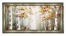 AUTUMN BIRCH FOREST WALL ART 114cm x 64cm
