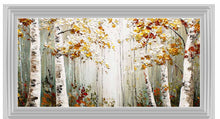 AUTUMN BIRCH FOREST WALL ART 114cm x 64cm