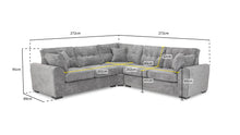 Maxwell Sofa Grey Large Corner