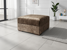 Serena Sofa Brown Footstool - Outlet Wall Art