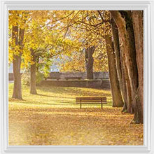 AUTUMN PARK YELLOW TREE WALL ART 85cm x 85cm