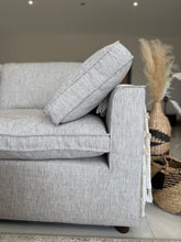 Santorini Sofa Grey Large Corner with Footstool