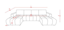 Shanghai Luxury Beige U Shape Corner Sofabed