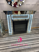 Diamond Crush led Mirrored Fire surround with fire fire surround
