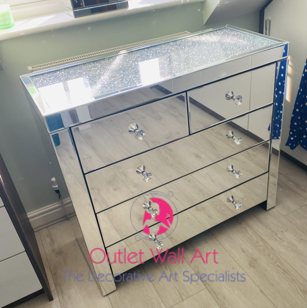 Diamond Crush Top 5 Draw Large Chest In Silver