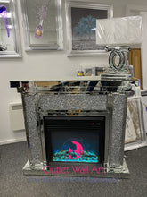 Agassi Diamond Crush Mirrored Fire Surround With Multi Colour Changing Flame Fire Pre Orders Now