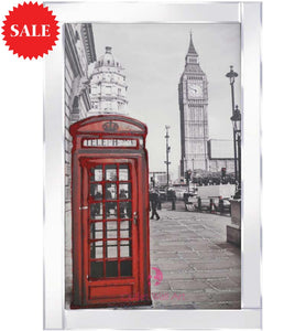 Big Ben & London Telephone box Sparkle Art - Outlet Wall Art