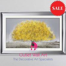 Blossom Tree Lemon Wall Art 114Cm X 75Cm Steel Scoop Frame Art