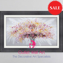 Blossom Tree Multi Colour Wall Art 114Cm X 75Cm Charcoal Grey Frame Art