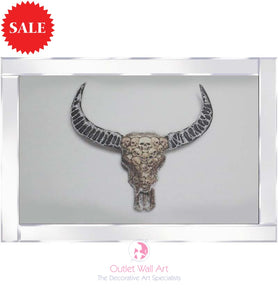Bulls Head & Horns Sparkle Art - Outlet Wall Art