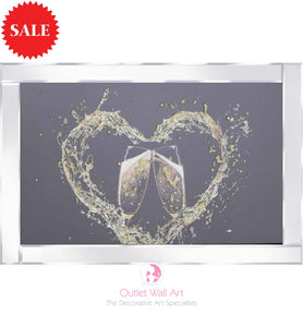 Champagne Love Sparkle Art - Outlet Wall Art