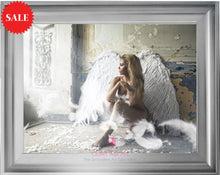 Clarissa Angel in a Mirror Frame 80cm x 60cm - Outlet Wall Art