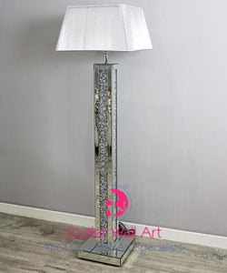 Copy Of Diamond Crush Floor Lamp Alfa With Silver Shade Floor Lamp