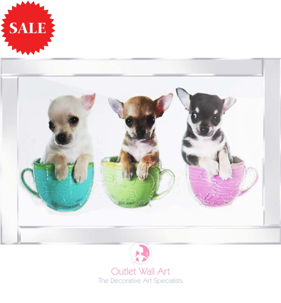 Cute Chihuahua's Sparkle Art - Outlet Wall Art