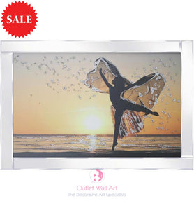 Dancing Sunset Lady Sparkle Art - Outlet Wall Art