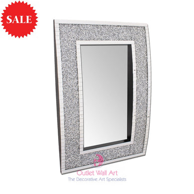 Diamond Crush Convex Wall Mirror - Outlet Wall Art