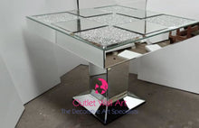 Diamond crush Mirrored Dining Table 100cm x 100cm - Outlet Wall Art