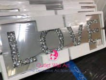 Diamond Crush Wall Plaque "Love" - Outlet Wall Art