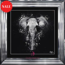 Elephant Pose Liquid Wall Art  75cm x 75cm - Outlet Wall Art