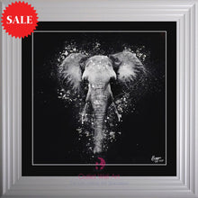 Elephant Pose Liquid Wall Art  75cm x 75cm - Outlet Wall Art