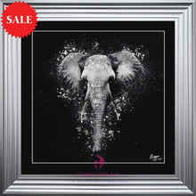 Elephant Pose Liquid Wall Art  75cm x 75cm - Outlet Wall Art