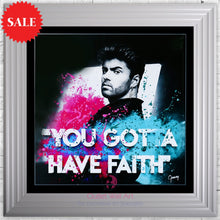 George Michael "You Gotta Have Faith" Wall Art 75cm x 75cm - Outlet Wall Art