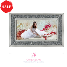Glamour Lady 2 in a Mirror Frame 114cm x 64cm - Outlet Wall Art