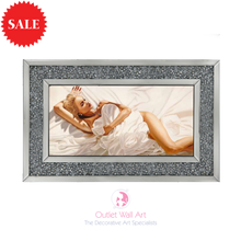 Glamour Lady in a Mirror Frame 114cm x 64cm - Outlet Wall Art