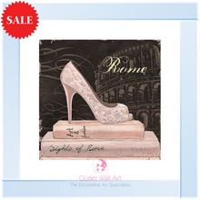 Glamour Shoe Rome 55cm x 55cm - Outlet Wall Art