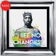 Greavsey "I See No Changes" wall art size 75cm x 75cm - Outlet Wall Art