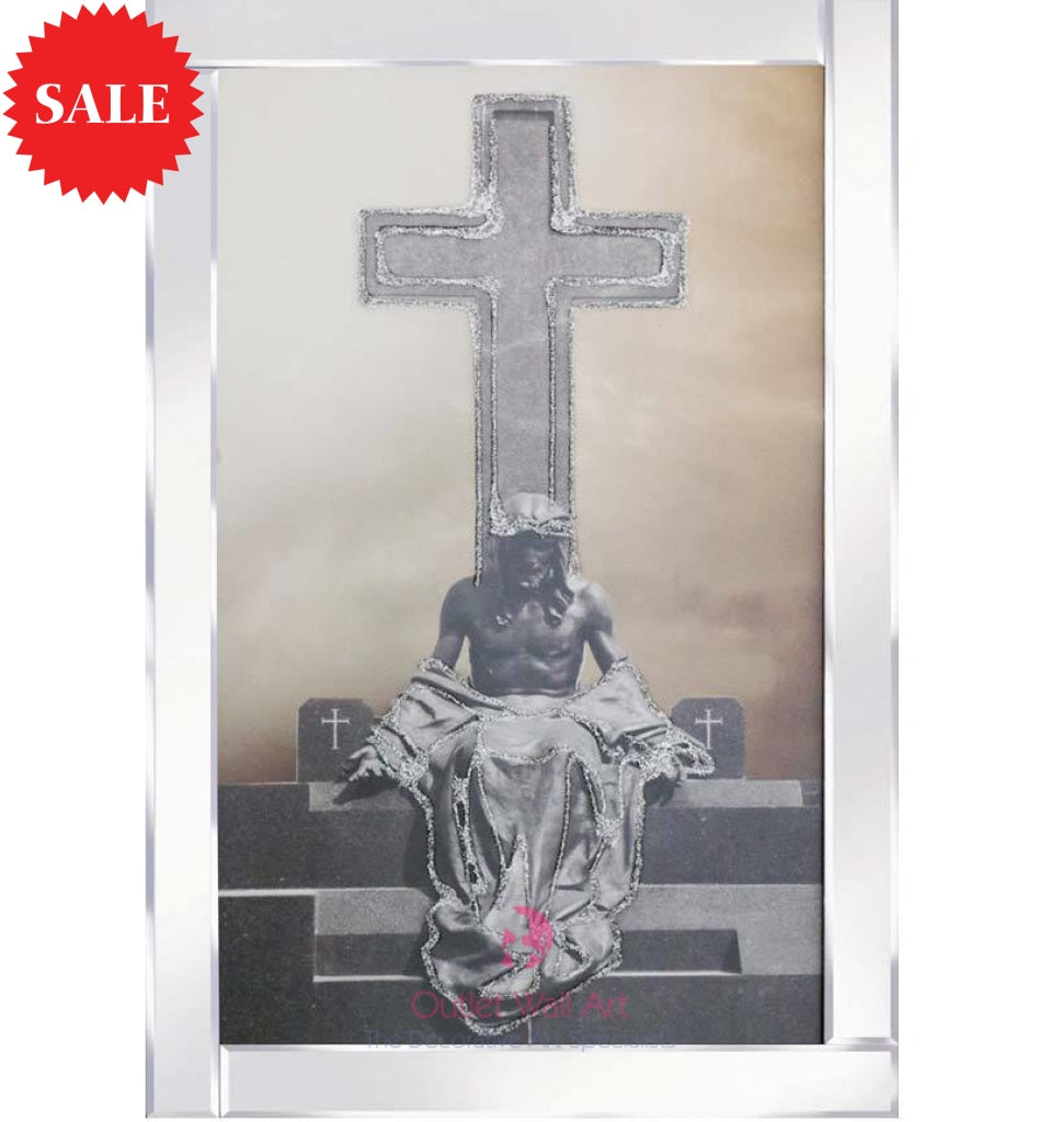 Jesus on Cross Sparkle Art - Outlet Wall Art