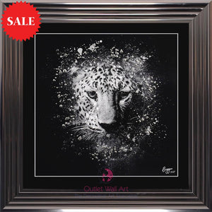 Leopard Pose Wall Art 75cm x 75cm - Outlet Wall Art