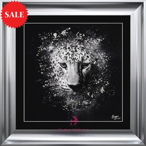 Leopard Pose Wall Art 75cm x 75cm - Outlet Wall Art