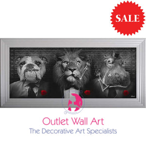 Lion Cartel Wall Art 115cm x 55cm - Outlet Wall Art
