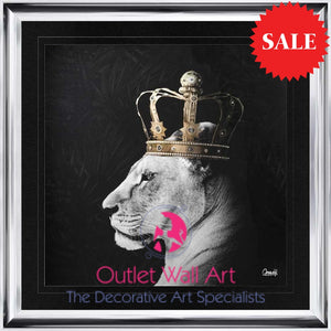 Lion Queen Wall Art 115cm x 115cm - Outlet Wall Art