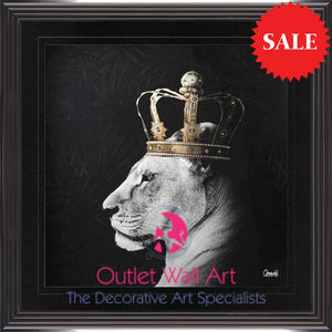 Lion Queen Wall Art 115cm x 115cm - Outlet Wall Art