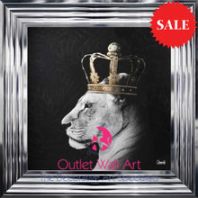 Lion Queen Wall Art size 55cm x 55cm - Outlet Wall Art