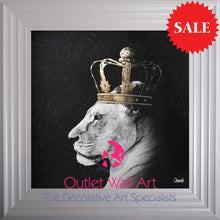 Lion Queen Wall Art size 55cm x 55cm - Outlet Wall Art