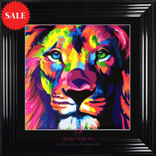 Lion Wall Art 75cm x 75cm - Outlet Wall Art