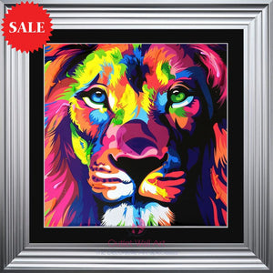 Lion Wall Art 75cm x 75cm - Outlet Wall Art