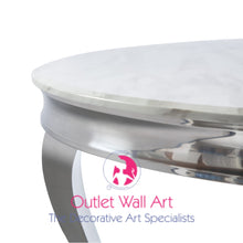 Louis Grey Marble Round Dining Table 130cm dia - Outlet Wall Art