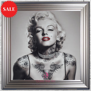 Marilyn Monroe Tattoo wall art size 75cm x 75cm - Outlet Wall Art