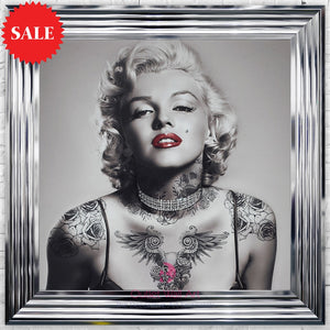 Marilyn Monroe Tattoo wall art size 75cm x 75cm - Outlet Wall Art