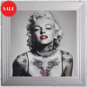 Marilyn Monroe Tattoo wall art size 75cm x 75cm - Outlet Wall Art