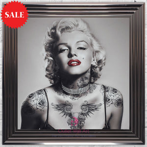 Marilyn Monroe Tattoo wall art size 75cm x 75cm - Outlet Wall Art