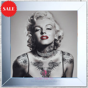 Marilyn Monroe Tattoo wall art size 75cm x 75cm - Outlet Wall Art