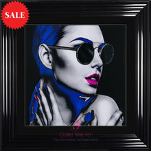 Neon Girl 2 Wall Art 75cm x 75cm - Outlet Wall Art