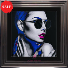 Neon Girl 2 Wall Art 75cm x 75cm - Outlet Wall Art