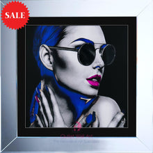 Neon Girl 2 Wall Art 75cm x 75cm - Outlet Wall Art