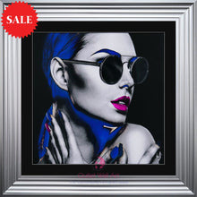 Neon Girl 2 Wall Art 75cm x 75cm - Outlet Wall Art